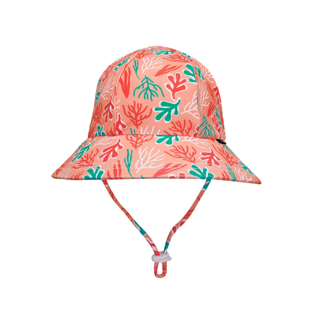 Girls Swim Hat Legionnaire and Bucket Style - Coral