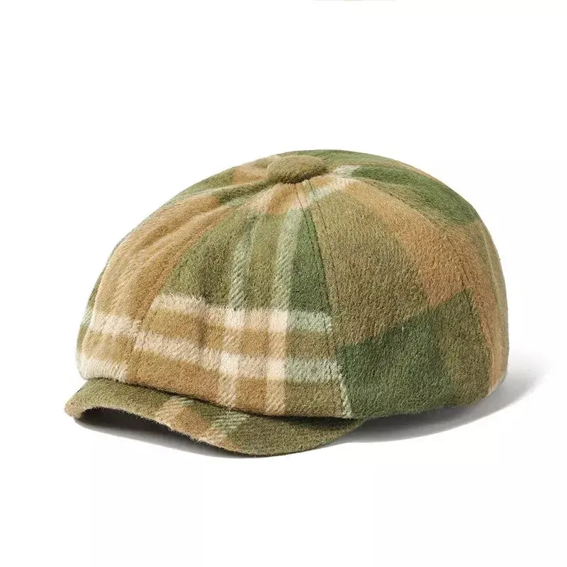 Gisborne Plaid Newsboy Cap