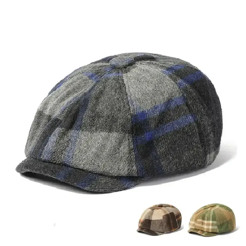 Gisborne Plaid Newsboy Cap