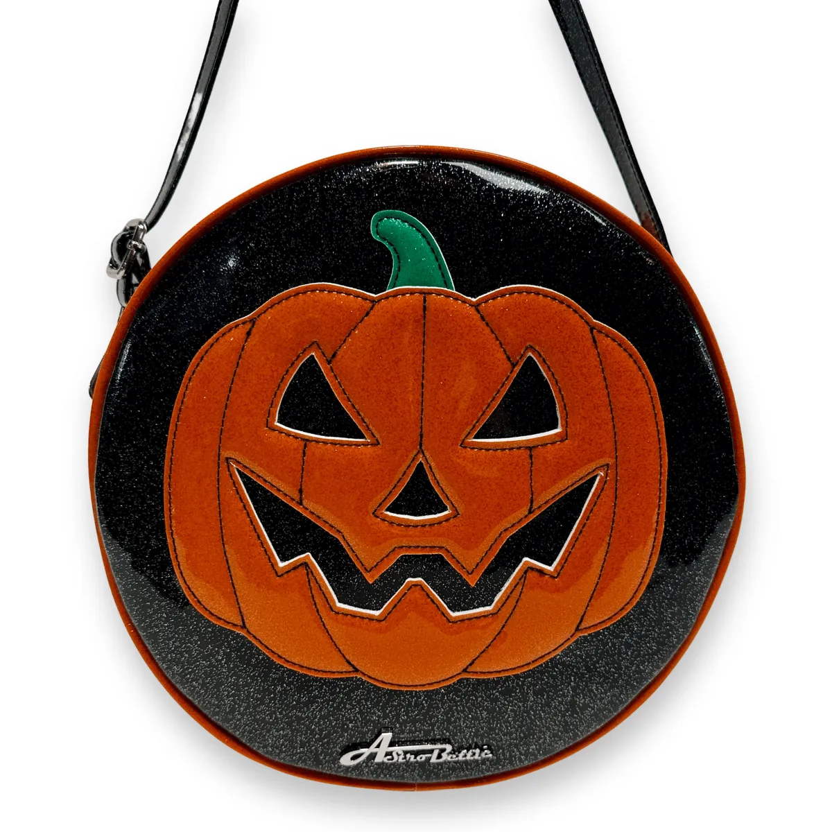 Glitter Halloween Pumpkin Crossbody Bags