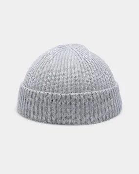 Goat Crew Fisherman Ribbed Knit Staple Beanie Grey