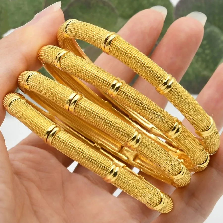 Gold Color Bangles Goldlen Jewelry For Women Model-25