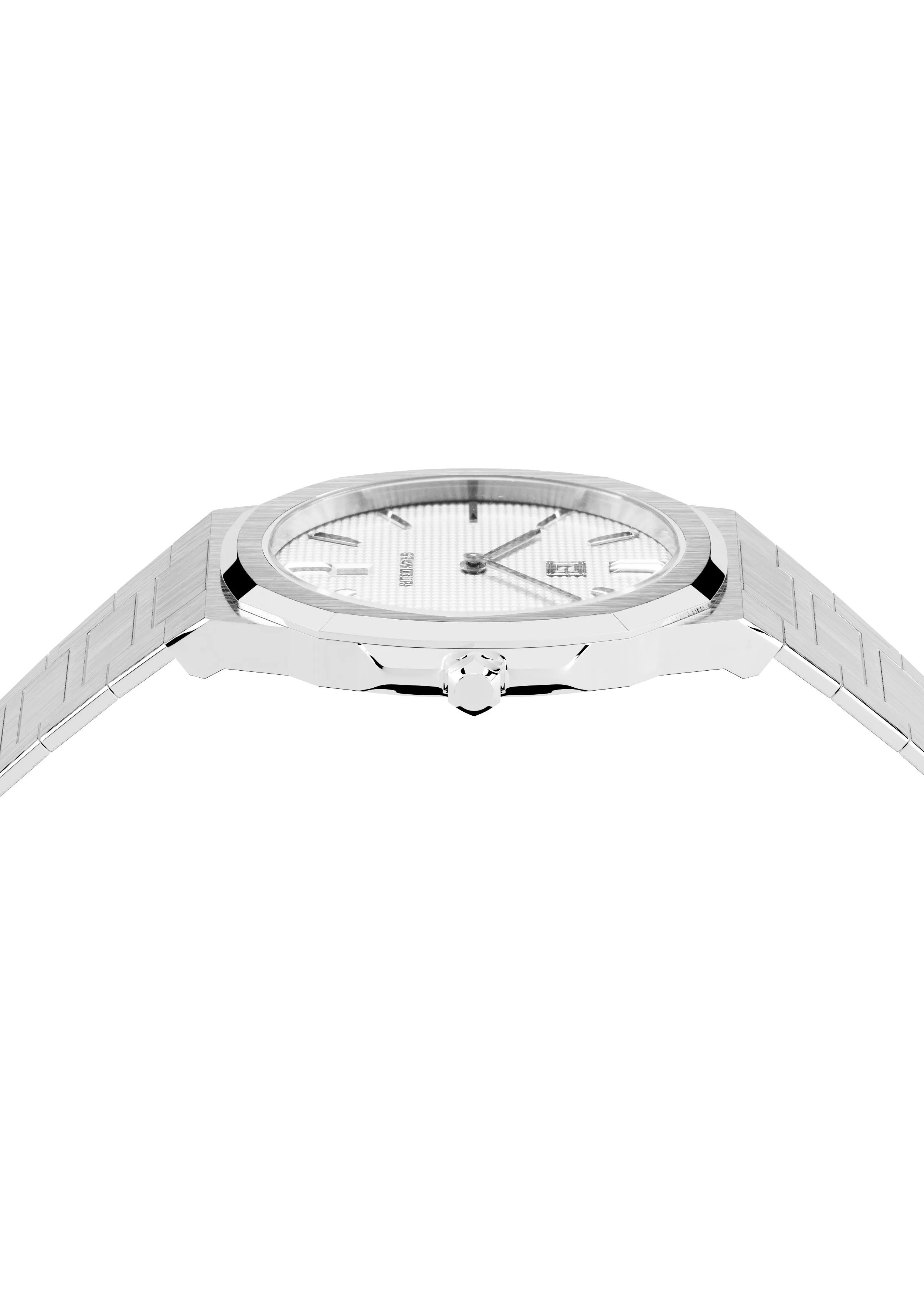 Grandeur Ultra Thin Stain Steel White 40 MM Quartz Men