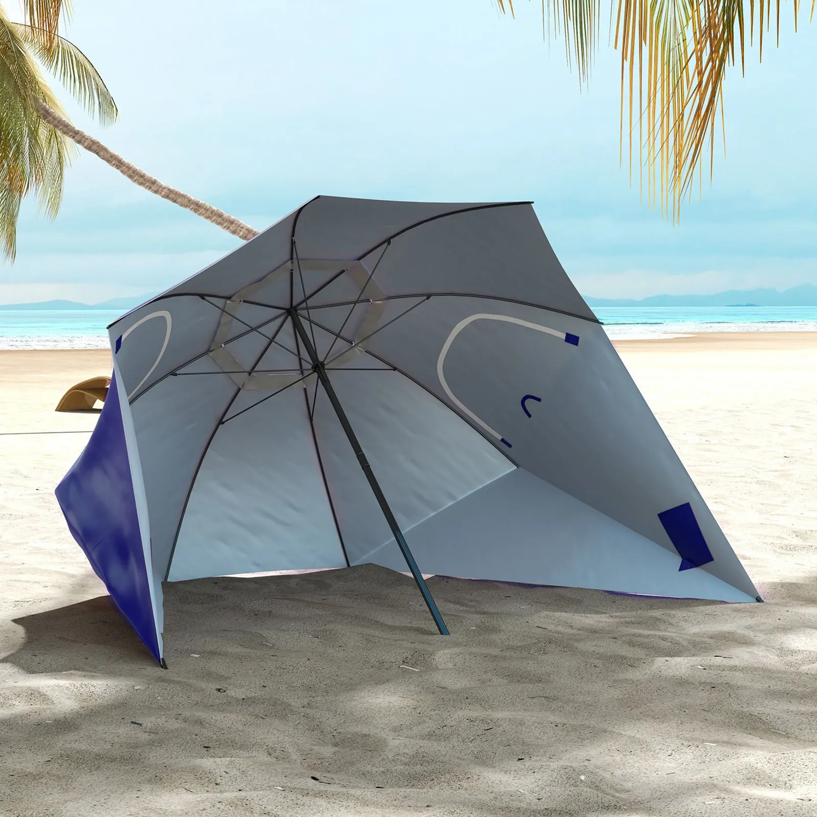 Havana Outdoors Beach Umbrella Tent 2.4M Outdoor Garden Beach Portable Shade