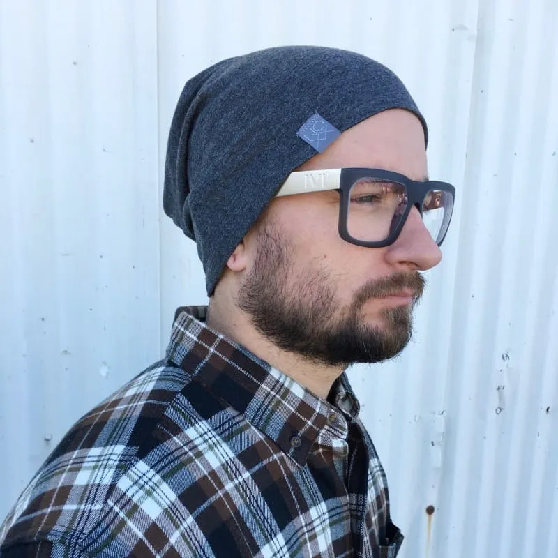 Heather Charcoal | Jersey Knit Beanie