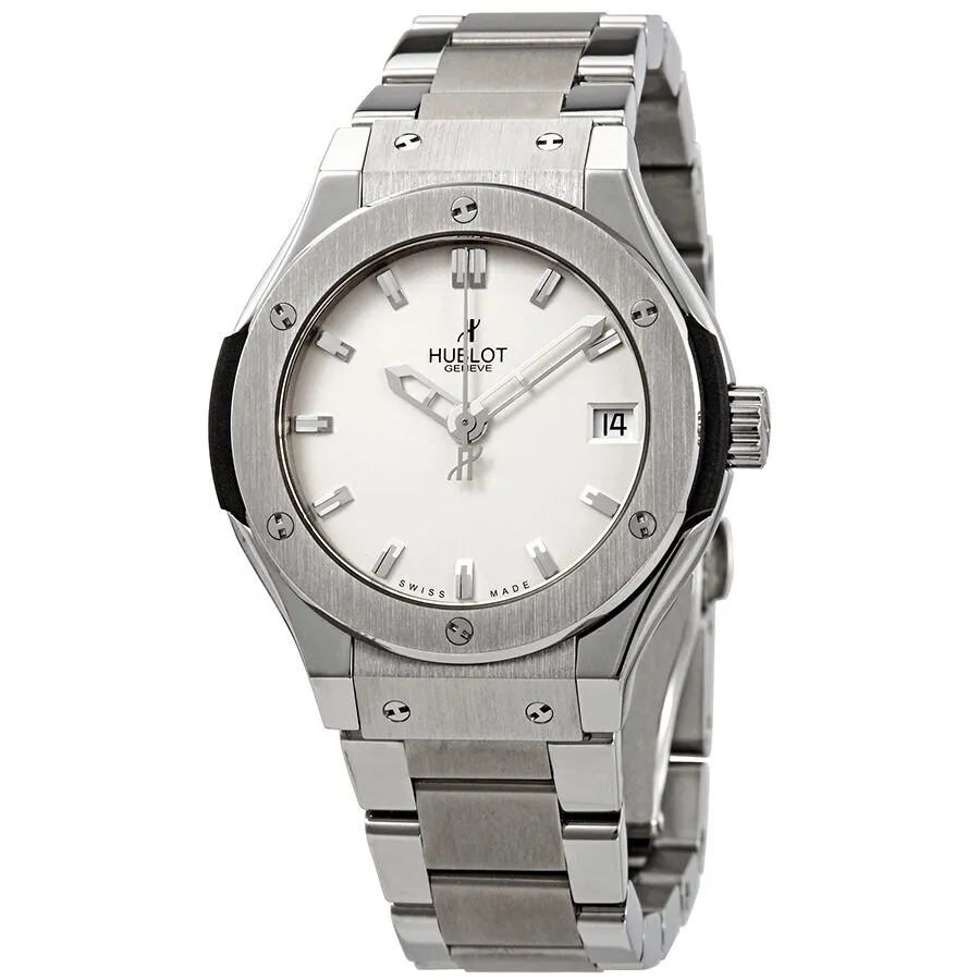 Hublot Automatic Titanium White Dial Ladies Watch 581.NX.2610.NX