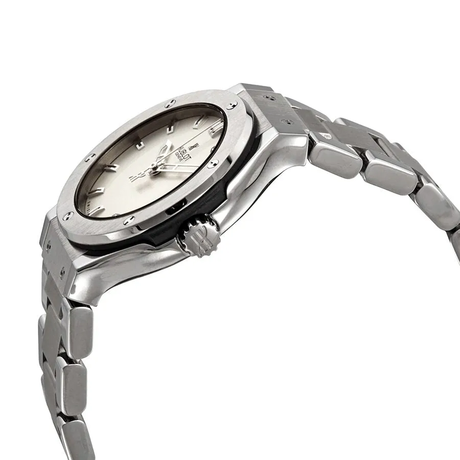 Hublot Automatic Titanium White Dial Ladies Watch 581.NX.2610.NX