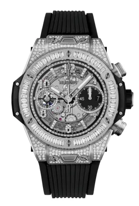 Hublot Big Bang Unico Titanium &amp; 18K White Gold &amp; Diamonds Men`s Watch