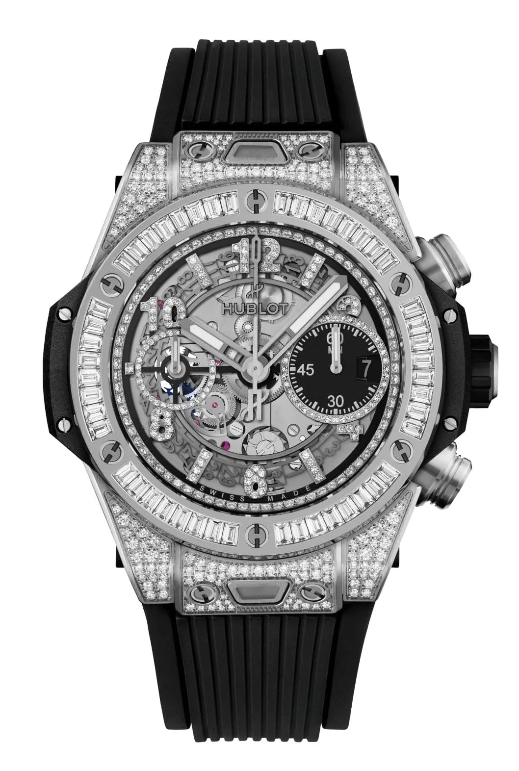 Hublot Big Bang Unico Titanium &amp; 18K White Gold &amp; Diamonds Men`s Watch