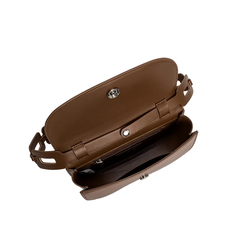 Inez Chocolate Recycled Vegan Shoulder Bag - FINAL SALE