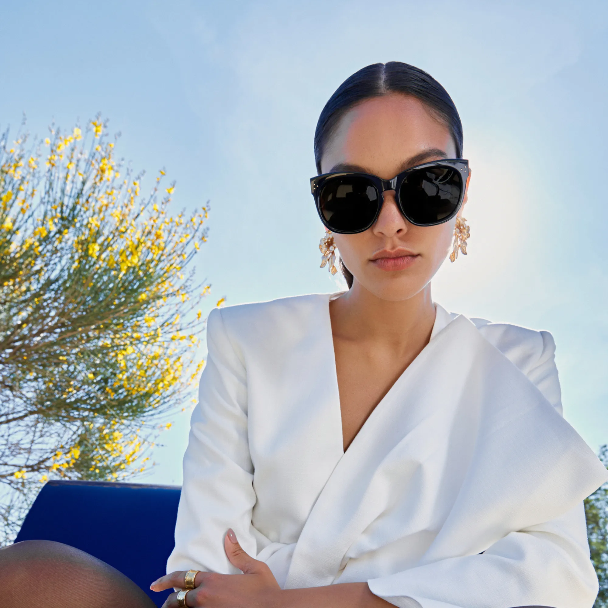 Jenson D-Frame Sunglasses in Black
