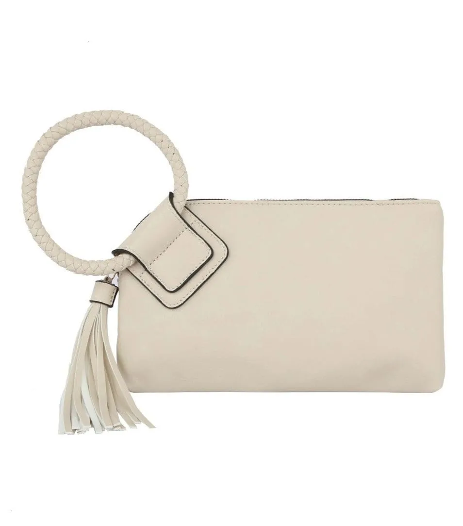 JYM0346 Soft Vegan Leather Wristlet/Clutch With Tassel
