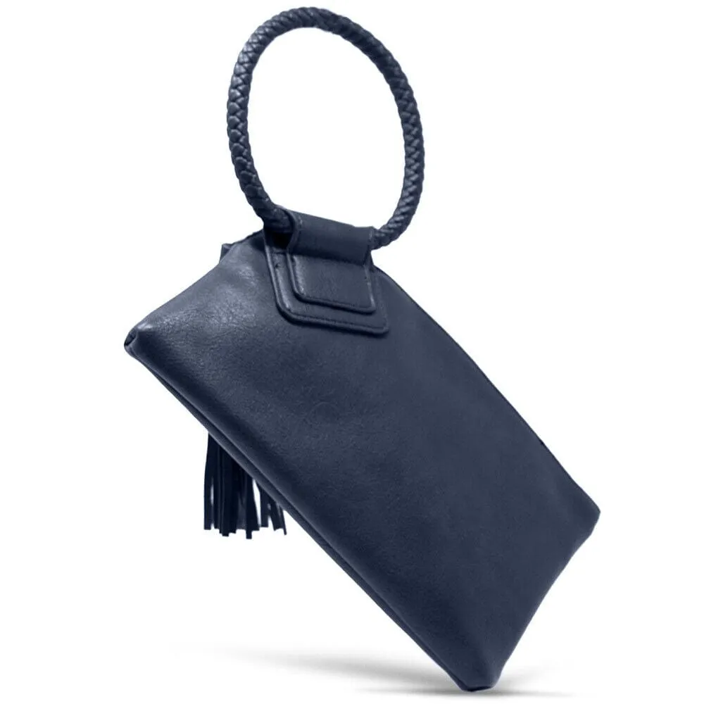 JYM0346 Soft Vegan Leather Wristlet/Clutch With Tassel