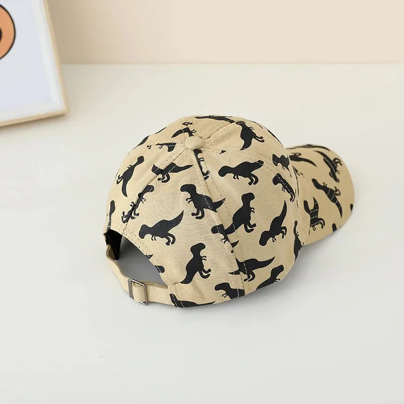Kids Dinosaurs Embroidered Adjustable Outdoor Sports Hats