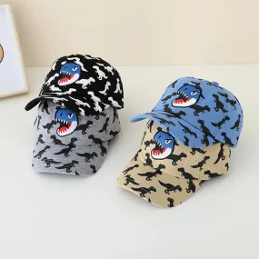 Kids Dinosaurs Embroidered Adjustable Outdoor Sports Hats