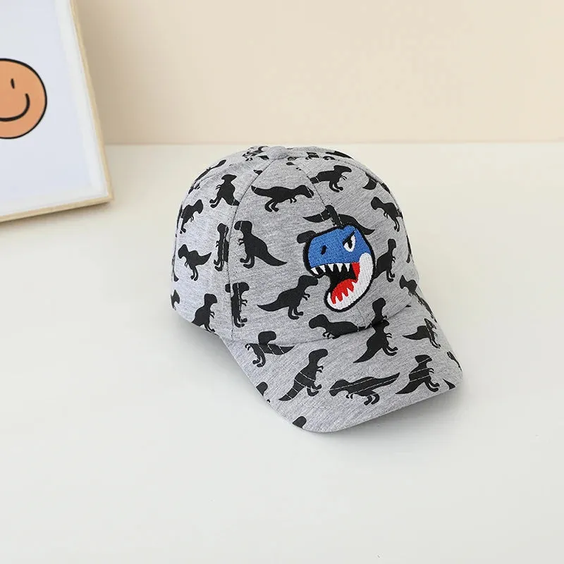 Kids Dinosaurs Embroidered Adjustable Outdoor Sports Hats