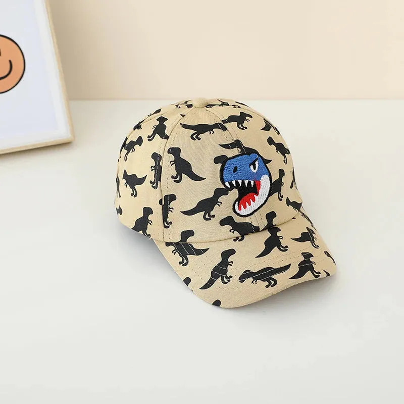Kids Dinosaurs Embroidered Adjustable Outdoor Sports Hats