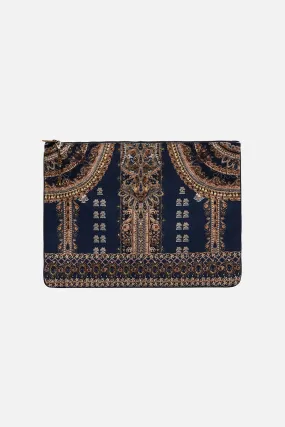 LARGE CANVAS CLUTCH ITS ALL OVER TORERO