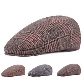 Lausanne Tartan Cotton Flat Cap
