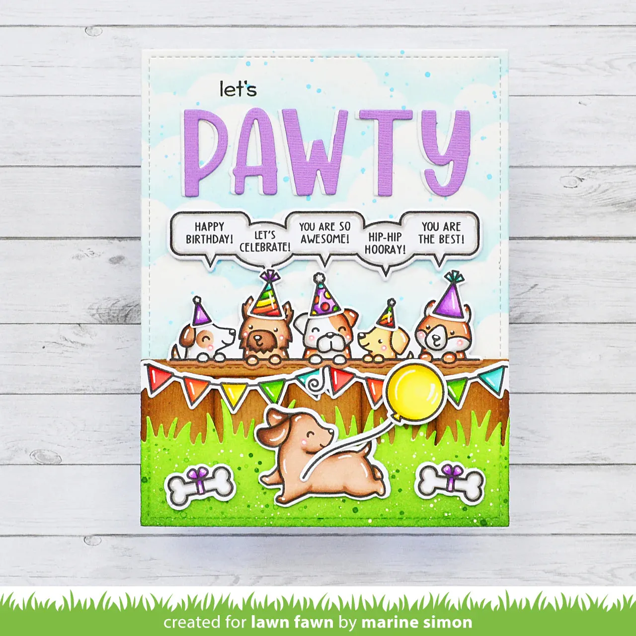 Lawn Fawn - all the party hats - clear stamp set