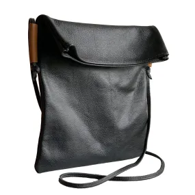 Leather Foldover Bag