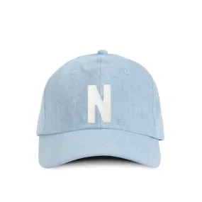 Letter N Baseball Hat Denim
