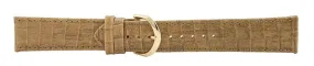 Light Brown Alligator Leather Watch Band 20mm 110962