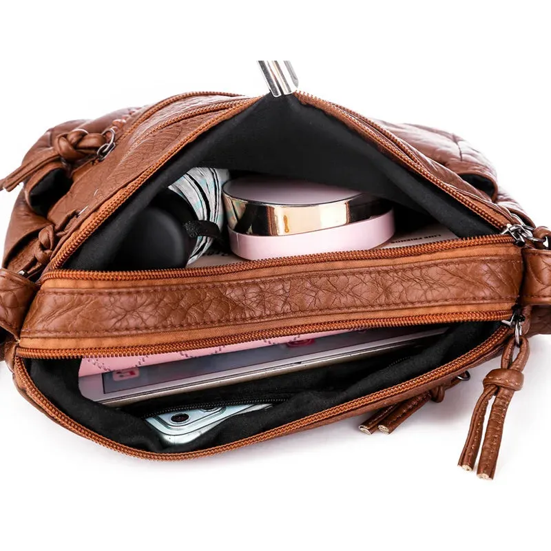 LUCIA| Retro Eco-Leather Crossbody Bag