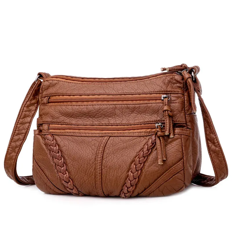 LUCIA| Retro Eco-Leather Crossbody Bag