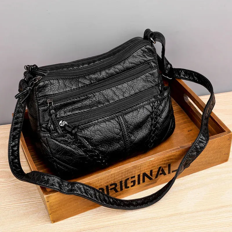 LUCIA| Retro Eco-Leather Crossbody Bag