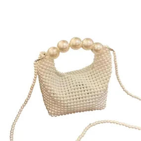 Luxury Pearl Handle Crystal Evening Bag – Top Handle Shoulder & Crossbody Bag