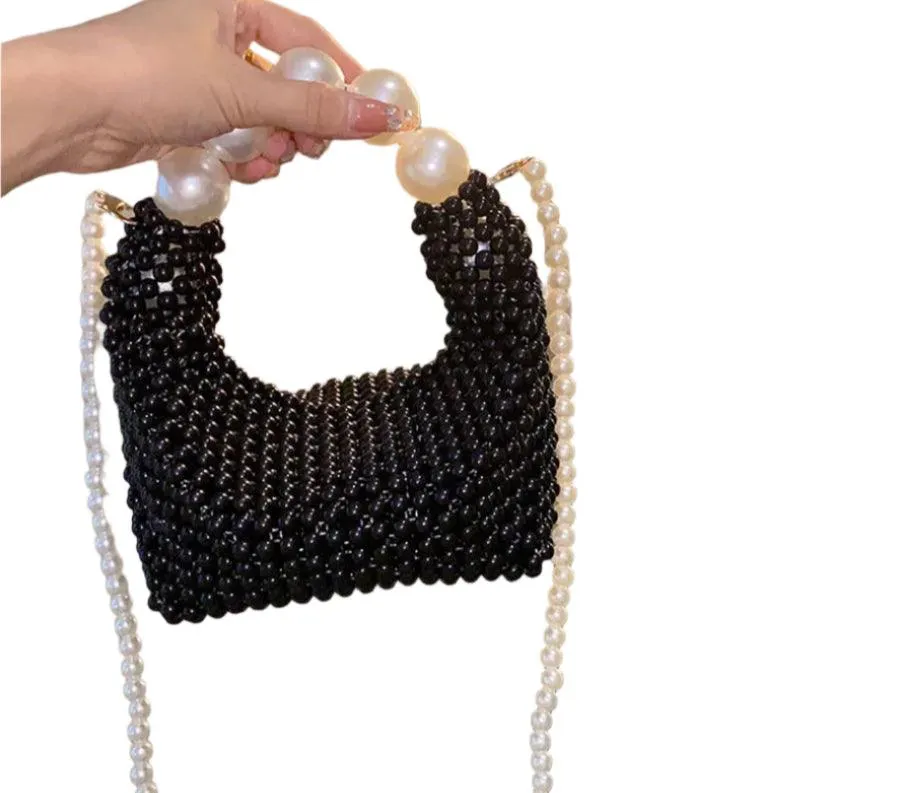 Luxury Pearl Handle Crystal Evening Bag – Top Handle Shoulder & Crossbody Bag