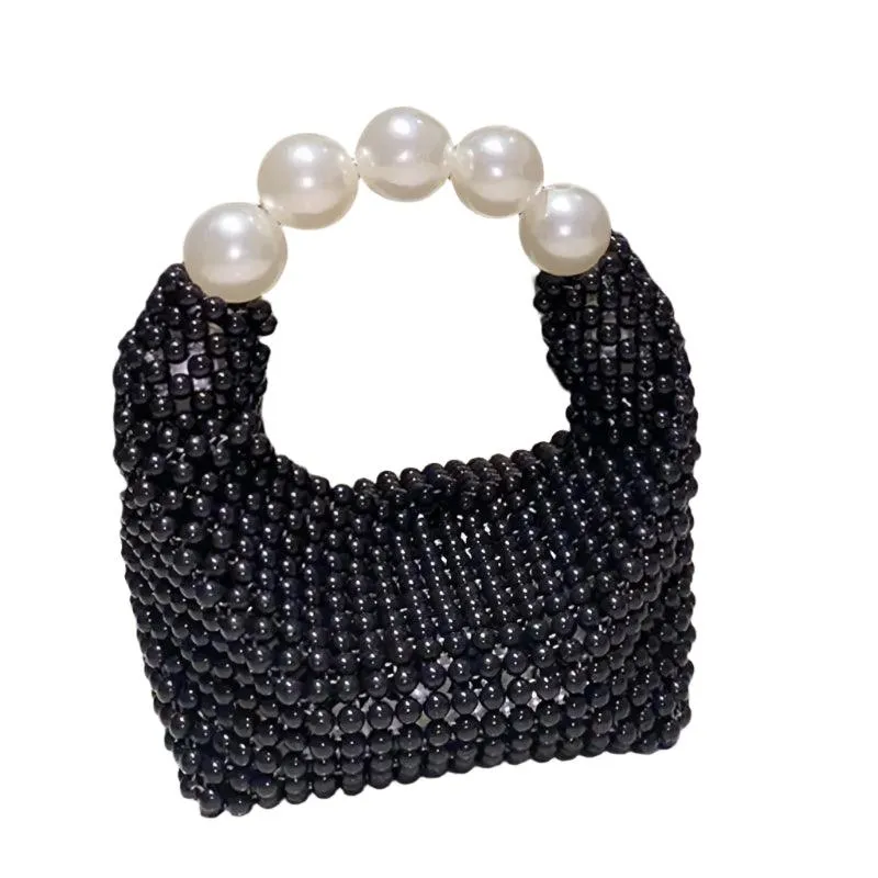 Luxury Pearl Handle Crystal Evening Bag – Top Handle Shoulder & Crossbody Bag