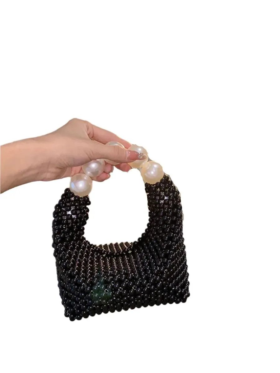 Luxury Pearl Handle Crystal Evening Bag – Top Handle Shoulder & Crossbody Bag