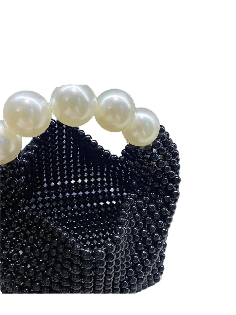 Luxury Pearl Handle Crystal Evening Bag – Top Handle Shoulder & Crossbody Bag
