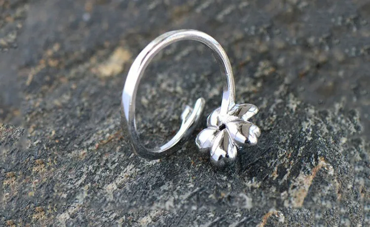 Moonstone Ring in White Gold Plated Silver Handmade Jewelry Engage Ring for Women