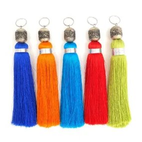 Moroccan Silk Tassel Keyring