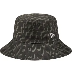 New Era Leopard Print Tapered Bucket Hat - Grey