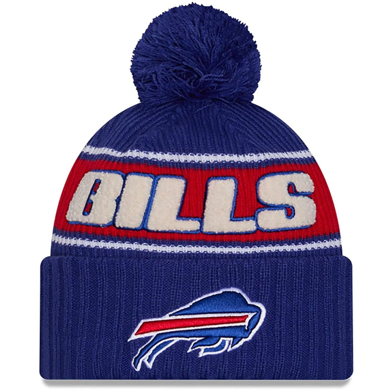 New Era Mens Knits Buffalo Bills Bobble Hat - Blue