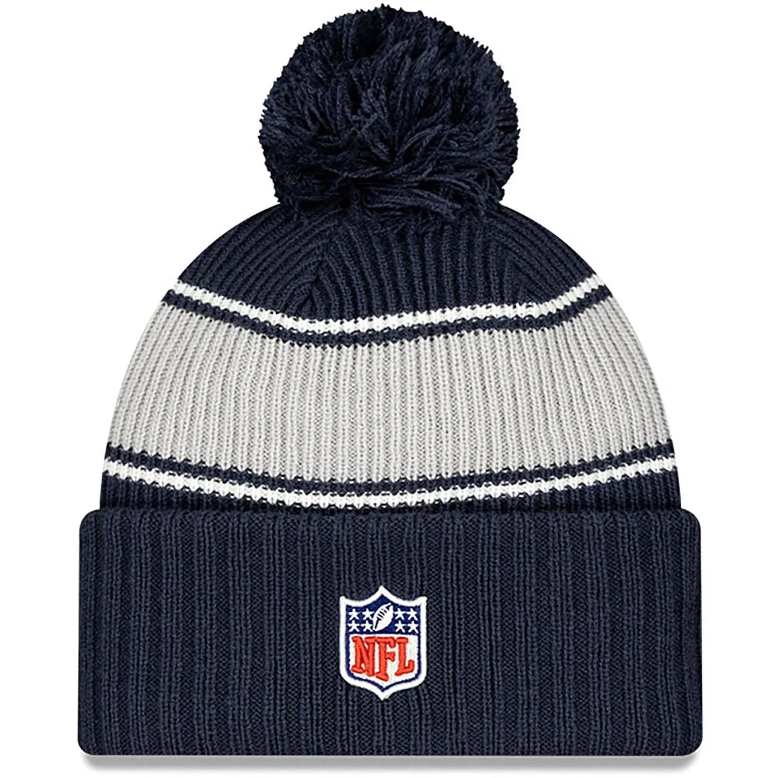 New Era Mens Knits Dallas Cowboys Bobble Hat - Dark Blue
