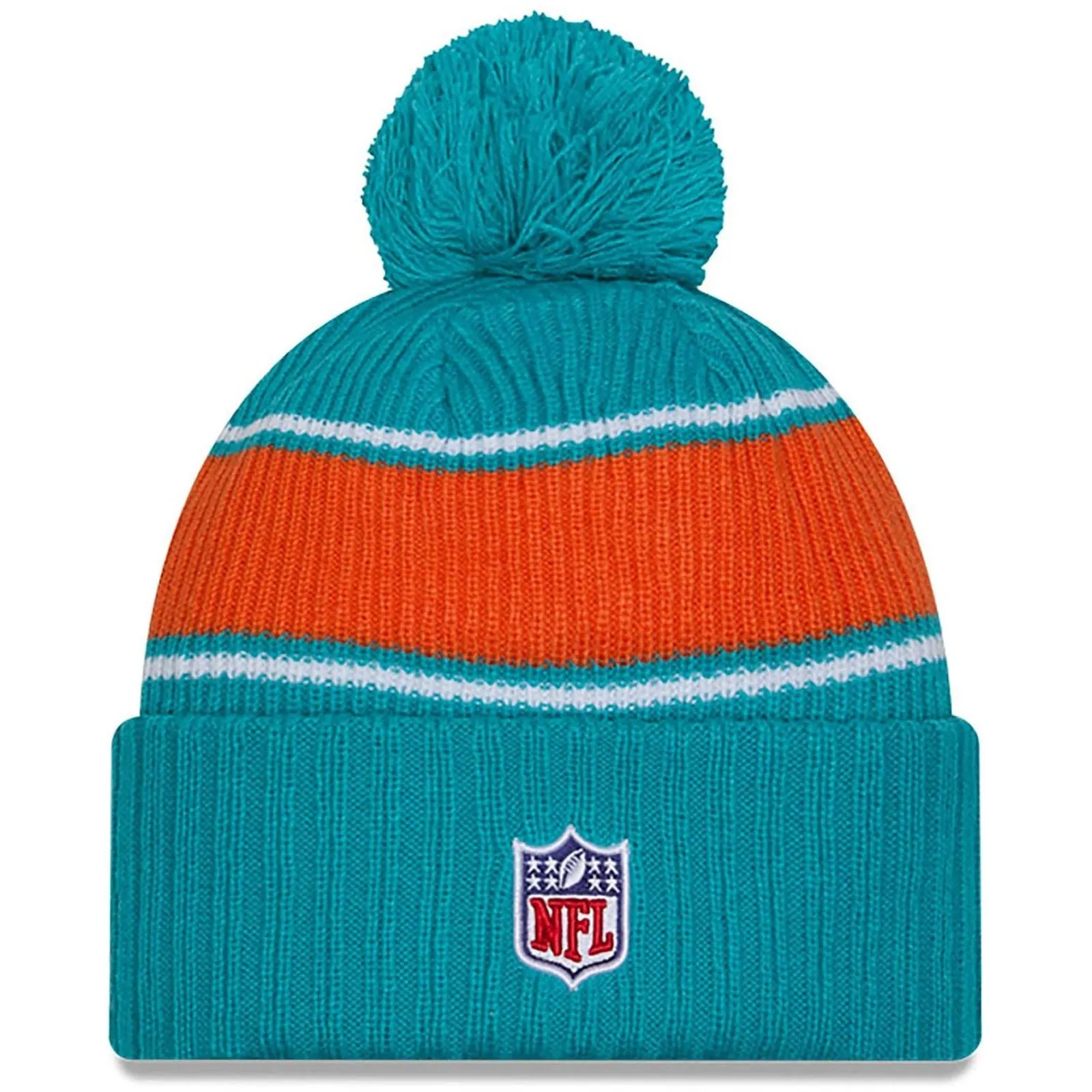 New Era Mens Knits Miami Dolphins Bobble Hat - Turquoise