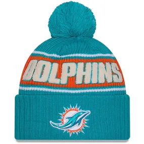 New Era Mens Knits Miami Dolphins Bobble Hat - Turquoise