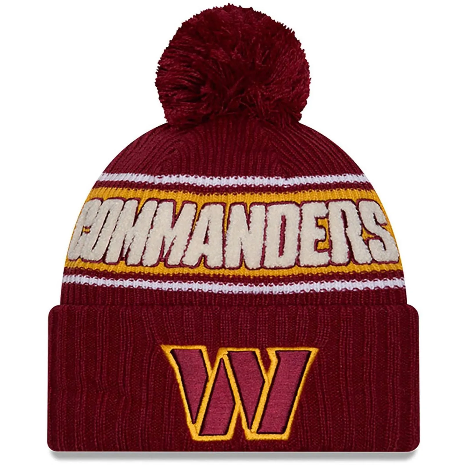 New Era Mens Knits Washington Commanders Bobble Hat - Dark Red
