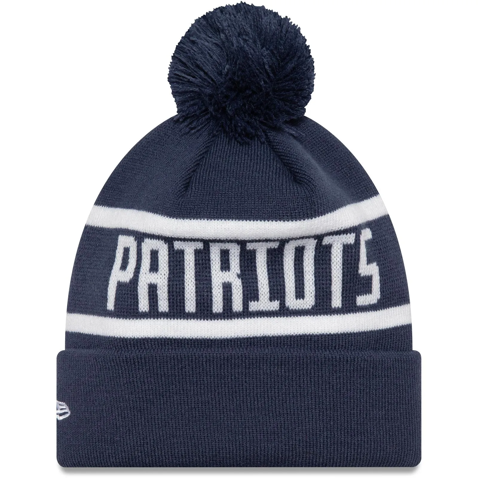 New Era Mens New England Patriots Bobble Hat - Dark Blue