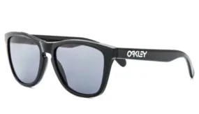 Oakley Polished Black Frame Grey Lens Frogskins Sunglasses (OO9013 24-306) - Ships Same/Next Day!