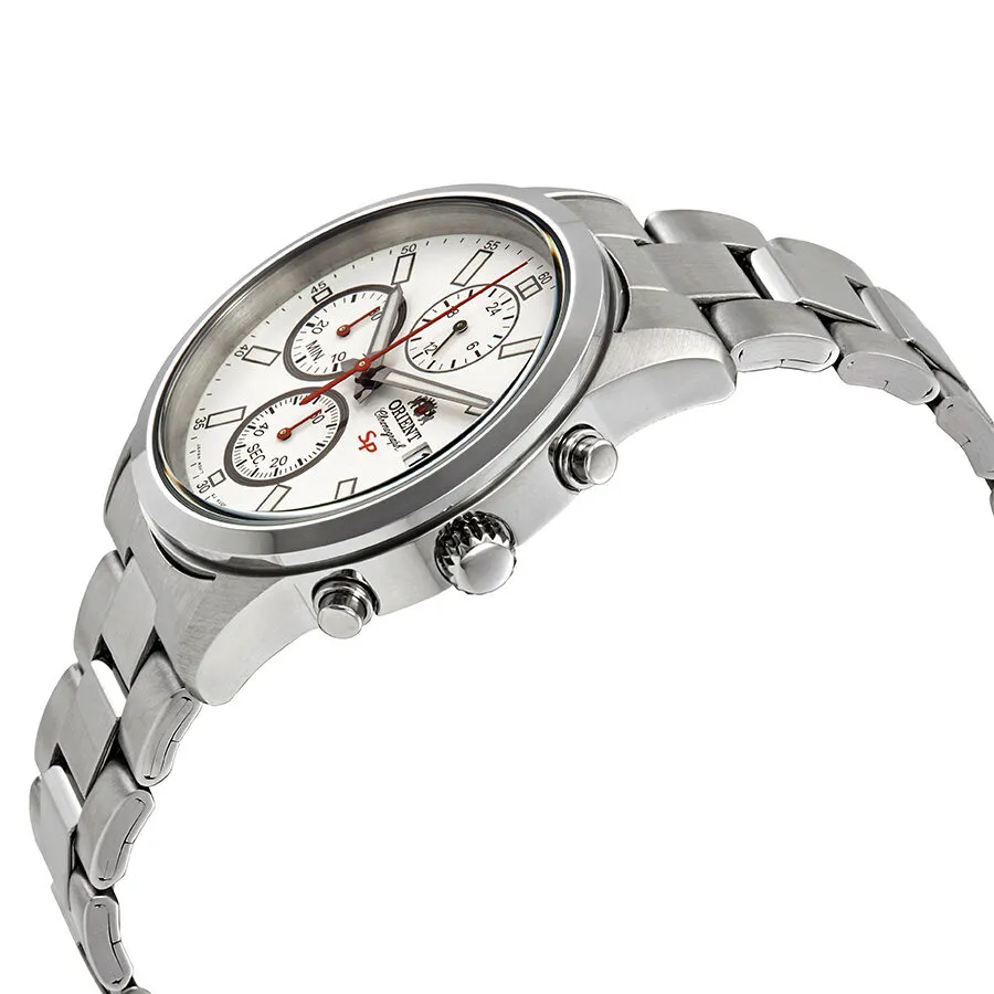 Orient Sporty Chronograph White Dial Men's Watch FKU00003W