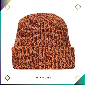 Pacific Northwest Heavy Knit Marled Beanie / Chaga Orange