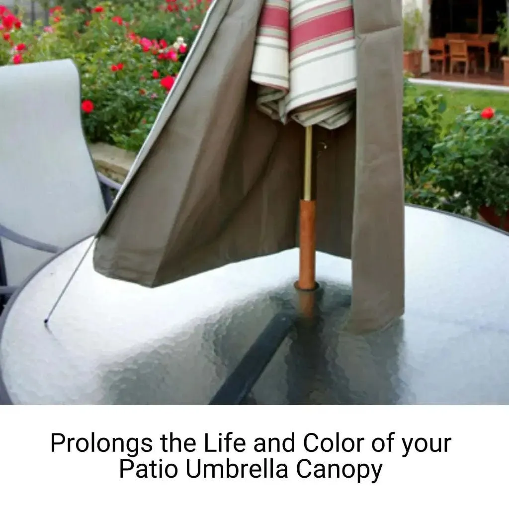 Patio Umbrella Cover Fits 7FT to 11FT Umbrellas Classic Taupe