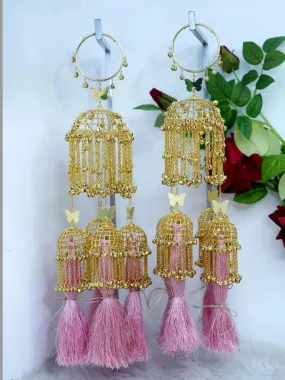 Pearl Kaleera With Pink Tassel Attached