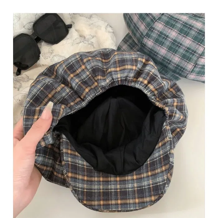 Plaid Newsboy Cap